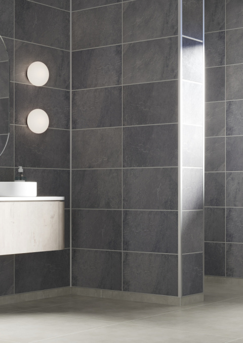panele ścienne do łazienki, dekoracyjne płyty ścienne,  imitacja płytek ceramicznych